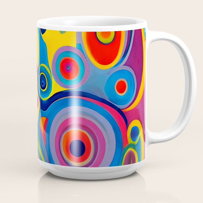 1960s Funky Psychedelic Abstract Coffee Mug