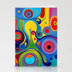 1960s Funky Psychedelic Abstract Stationery Card