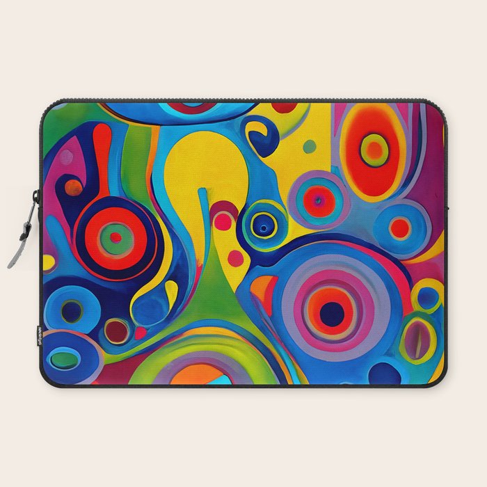 1960s Funky Psychedelic Abstract Laptop Sleeve