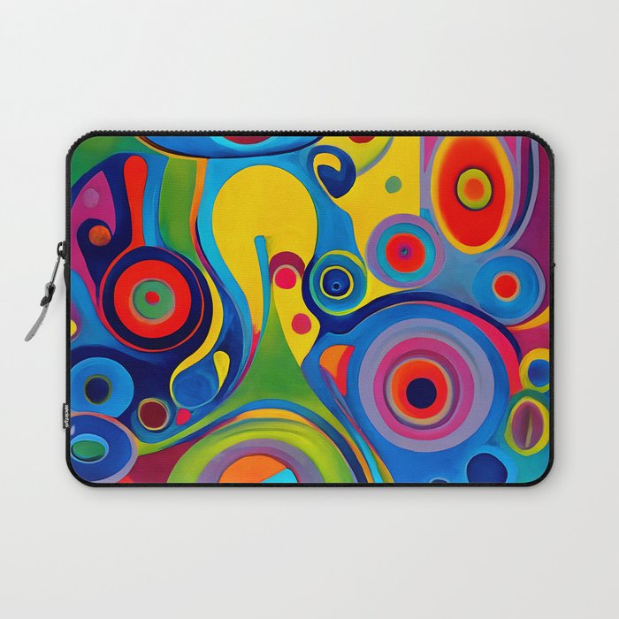 1960s Funky Psychedelic Abstract Laptop Sleeve