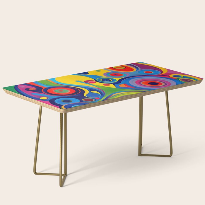 1960s Funky Psychedelic Abstract Coffee Table