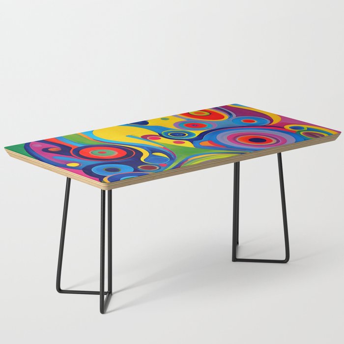 1960s Funky Psychedelic Abstract Coffee Table