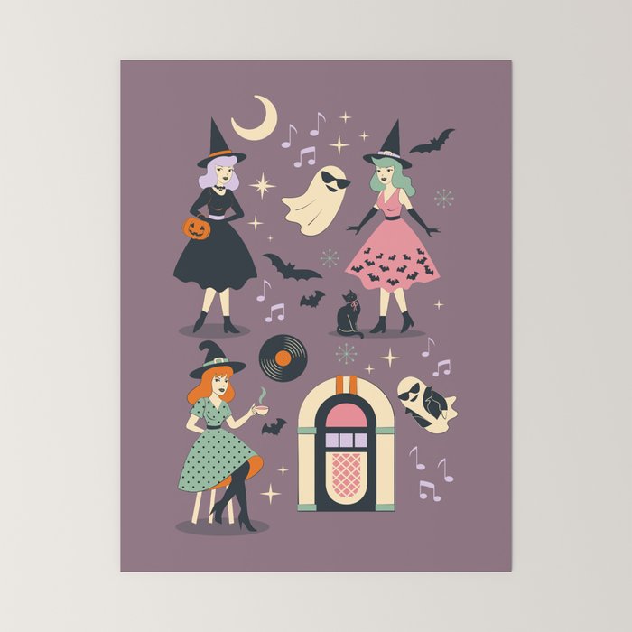 50s Witch Vibes Mini Art Print