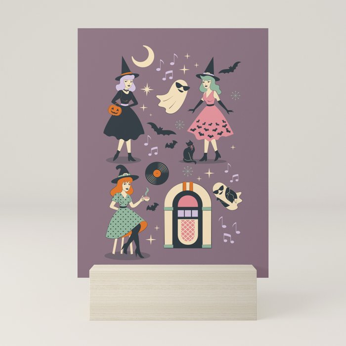 50s Witch Vibes Mini Art Print