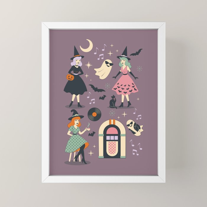 50s Witch Vibes Mini Art Print