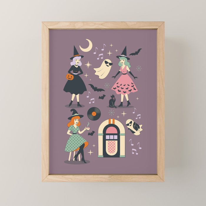 50s Witch Vibes Mini Art Print
