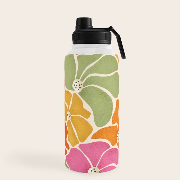 70's Florals Water Bottle