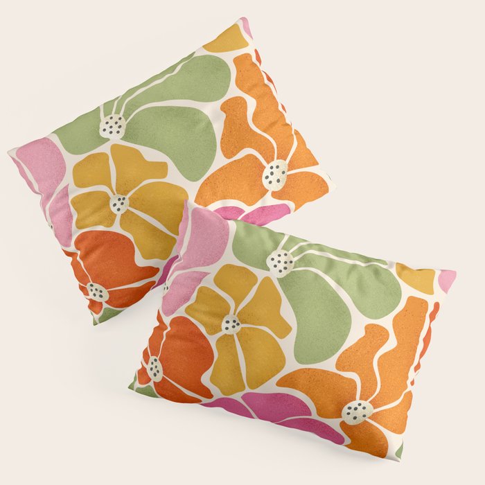70's Florals Pillow Sham