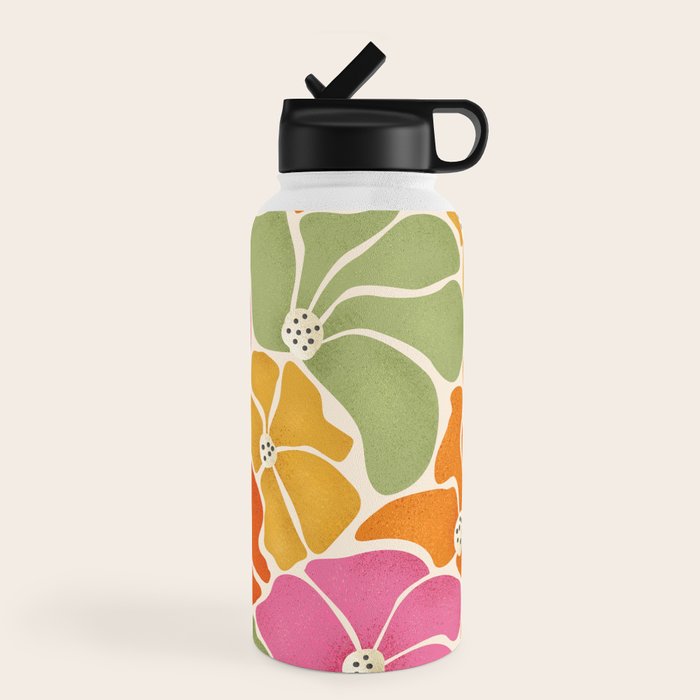 70's Florals Water Bottle