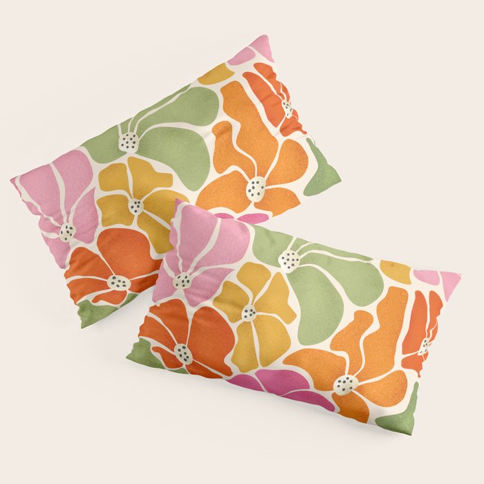 70's Florals Pillow Sham