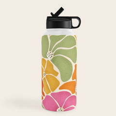 70's Florals Water Bottle