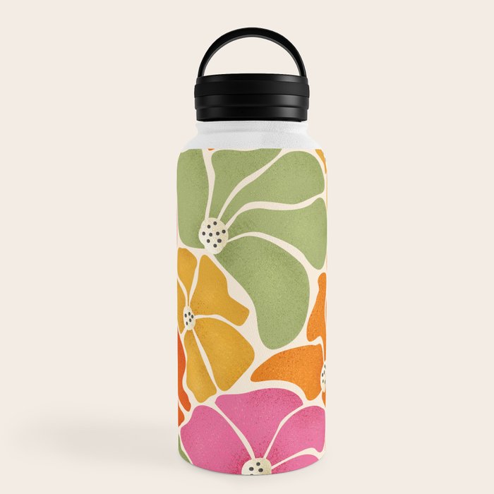 70's Florals Water Bottle