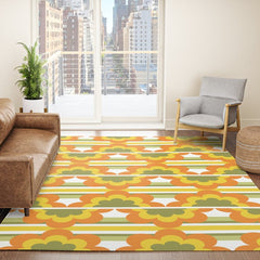 70's Summer' Orange Yellow Green Rug