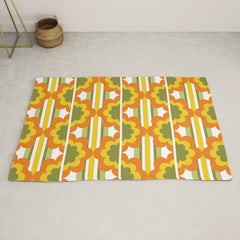 70's Summer' Orange Yellow Green Rug