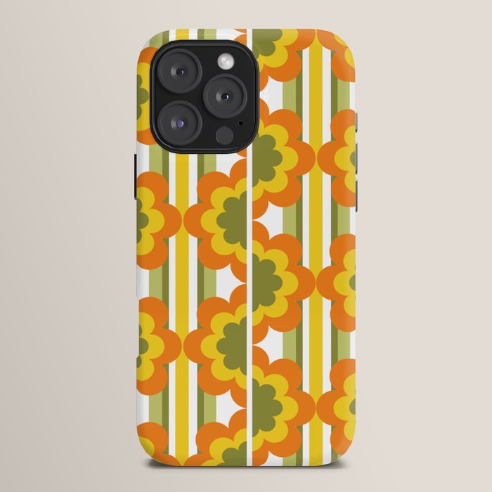 70's Summer' Orange Yellow Green iPhone Case