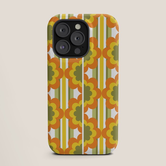 70's Summer' Orange Yellow Green iPhone Case