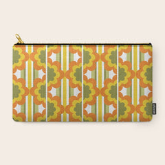 70's Summer' Orange Yellow Green Carry All Pouch