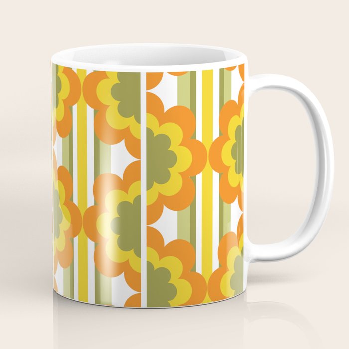 70's Summer' Orange Yellow Green Coffee Mug