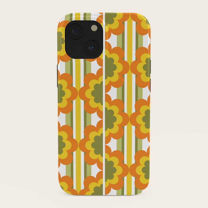 70's Summer' Orange Yellow Green iPhone Case