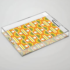 70's Summer' Orange Yellow Green Acrylic Tray