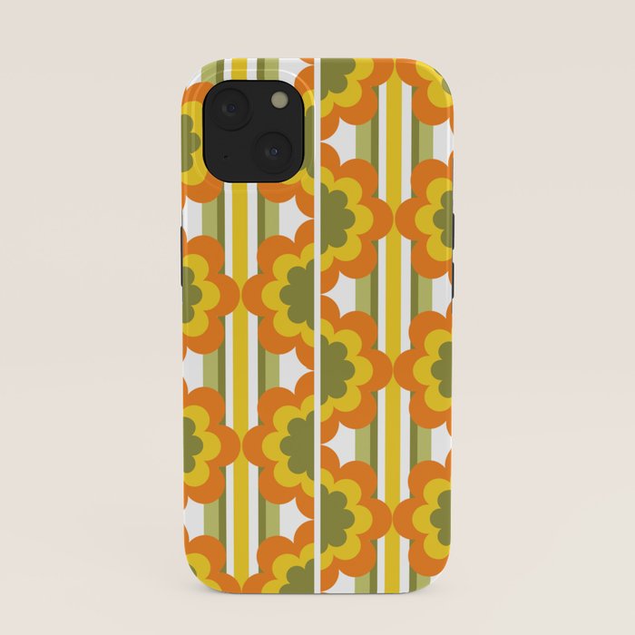 70's Summer' Orange Yellow Green iPhone Case
