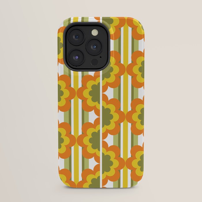 70's Summer' Orange Yellow Green iPhone Case