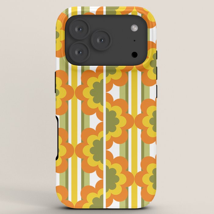70's Summer' Orange Yellow Green iPhone Case