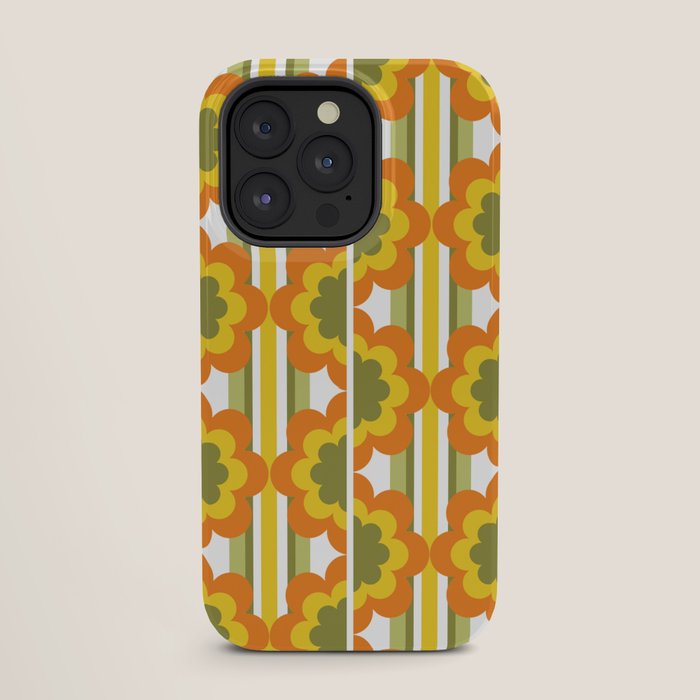 70's Summer' Orange Yellow Green iPhone Case