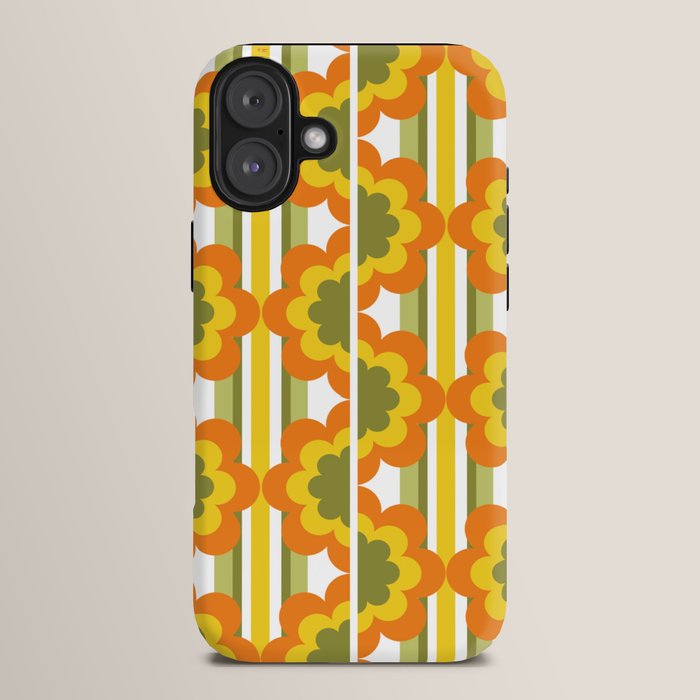 70's Summer' Orange Yellow Green iPhone Case