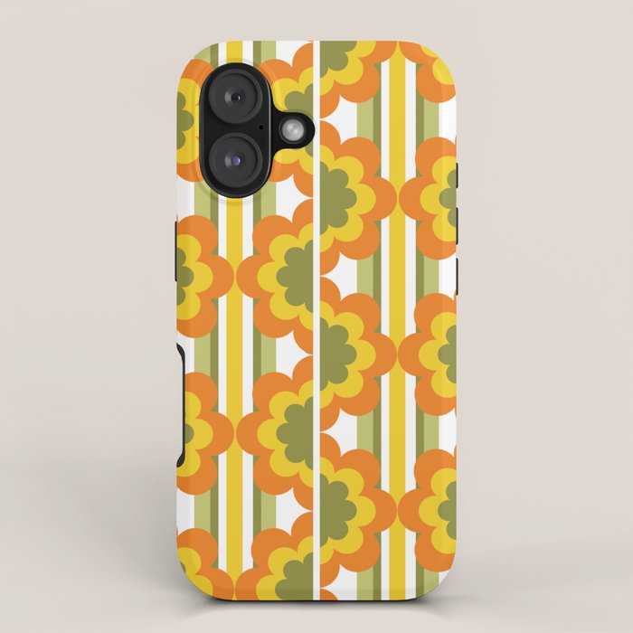 70's Summer' Orange Yellow Green iPhone Case