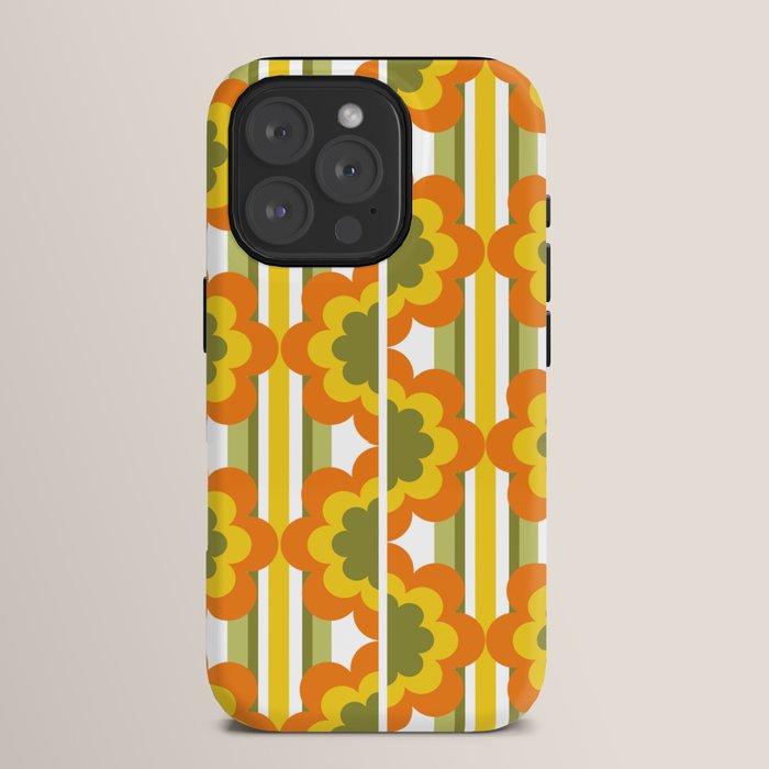70's Summer' Orange Yellow Green iPhone Case