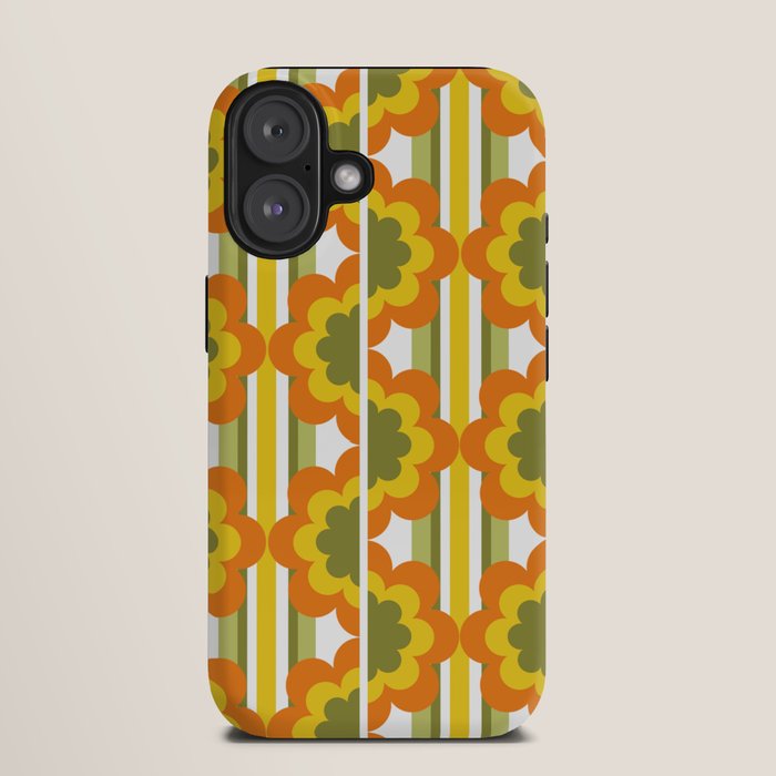 70's Summer' Orange Yellow Green iPhone Case