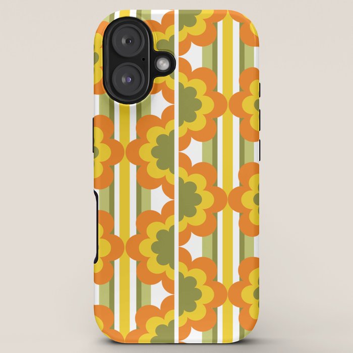 70's Summer' Orange Yellow Green iPhone Case