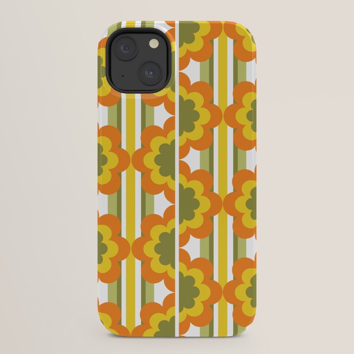 70's Summer' Orange Yellow Green iPhone Case