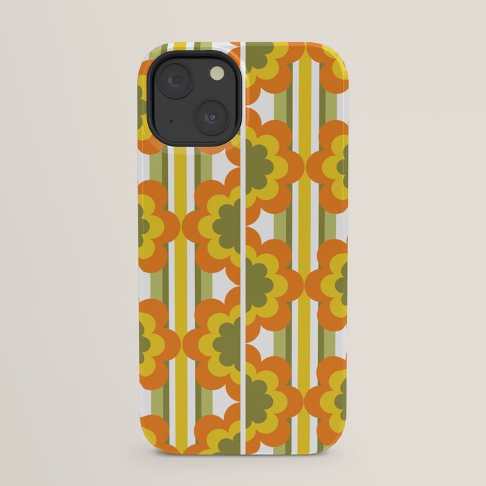 70's Summer' Orange Yellow Green iPhone Case