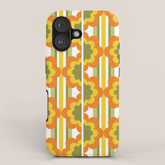 70's Summer' Orange Yellow Green iPhone Case