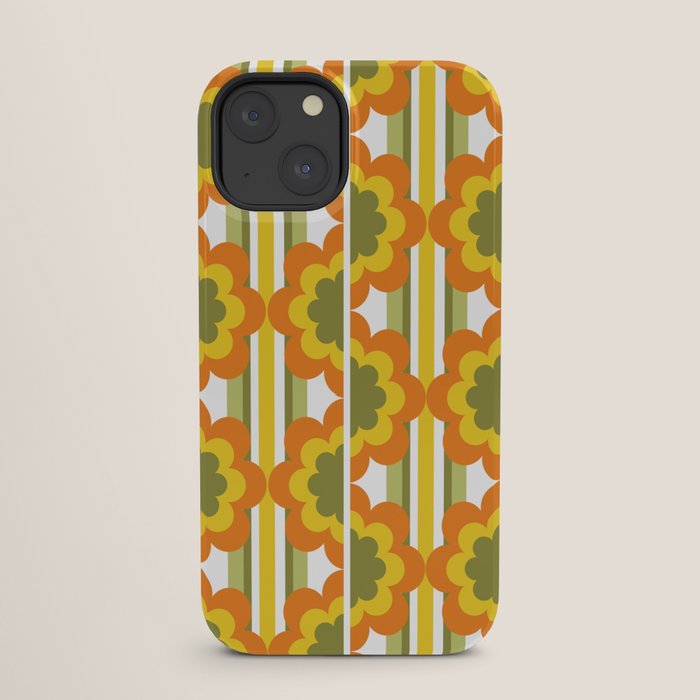 70's Summer' Orange Yellow Green iPhone Case