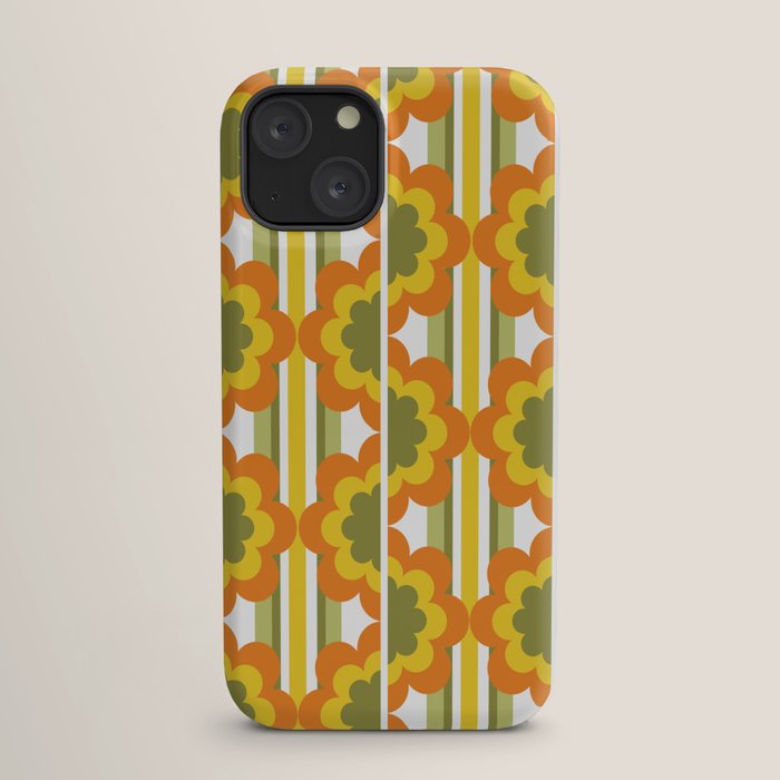 70's Summer' Orange Yellow Green iPhone Case