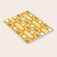 70's Summer' Orange Yellow Green Notebook