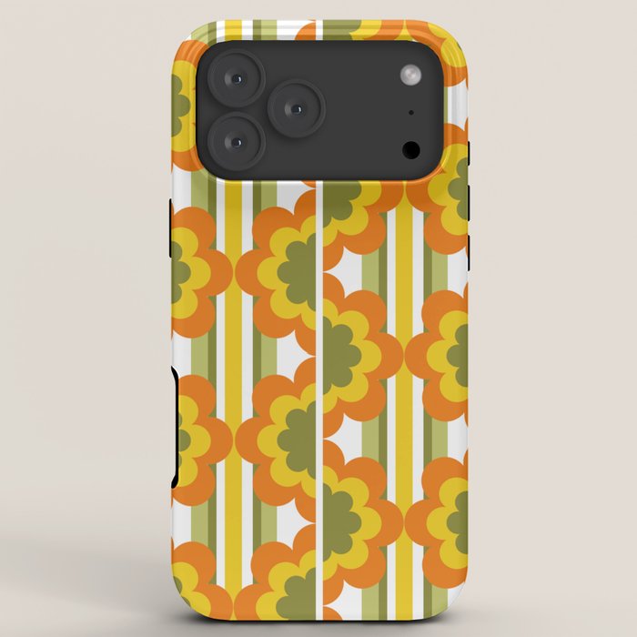 70's Summer' Orange Yellow Green iPhone Case