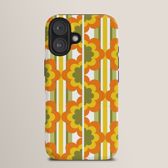 70's Summer' Orange Yellow Green iPhone Case