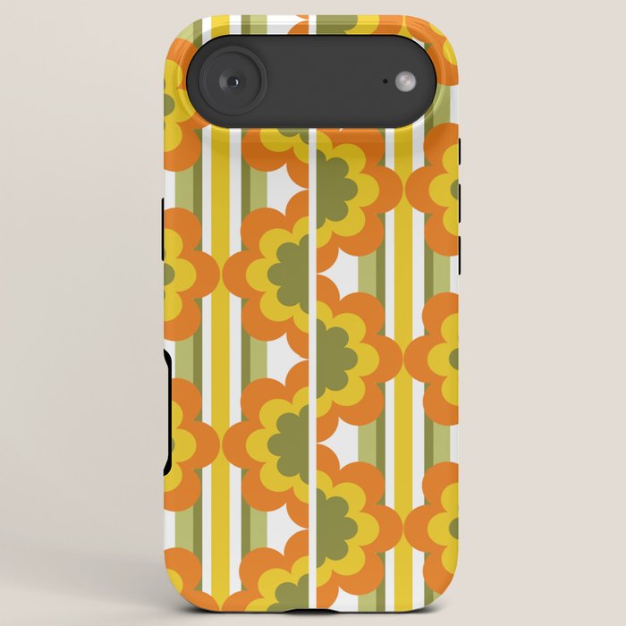 70's Summer' Orange Yellow Green iPhone Case