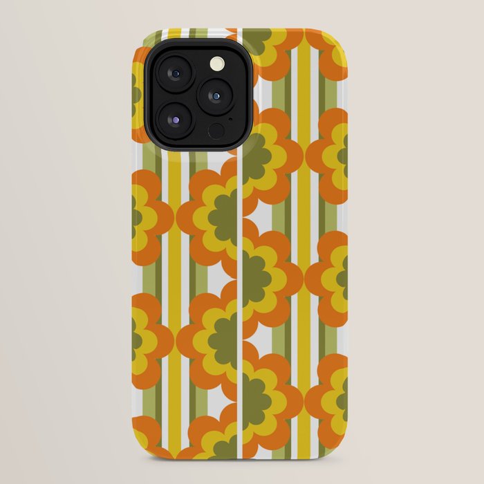 70's Summer' Orange Yellow Green iPhone Case