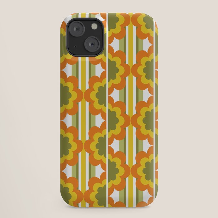70's Summer' Orange Yellow Green iPhone Case