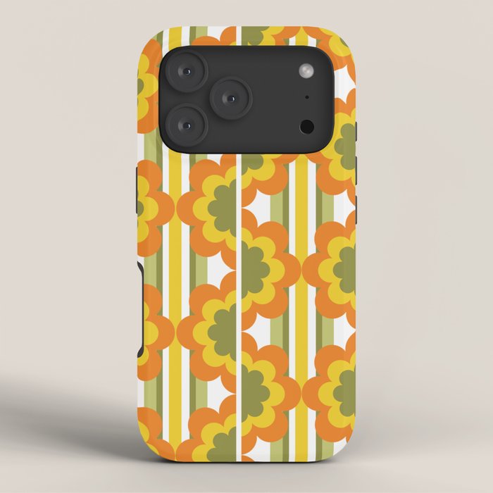 70's Summer' Orange Yellow Green iPhone Case