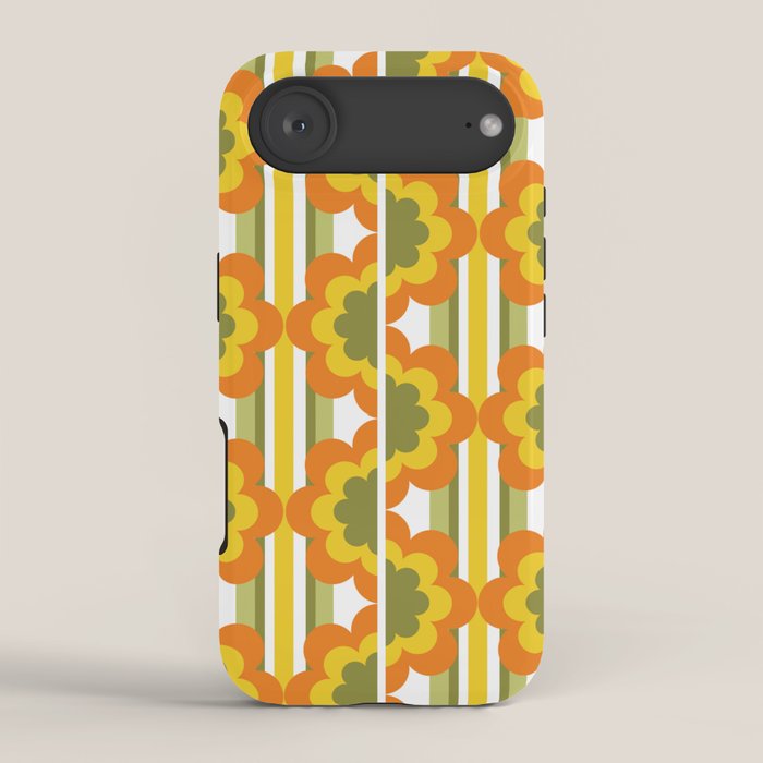 70's Summer' Orange Yellow Green iPhone Case