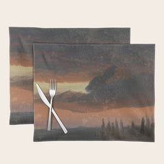 "Cloud Study over Poplars" by Knud Baade, circa 1830s-1840s Placemat