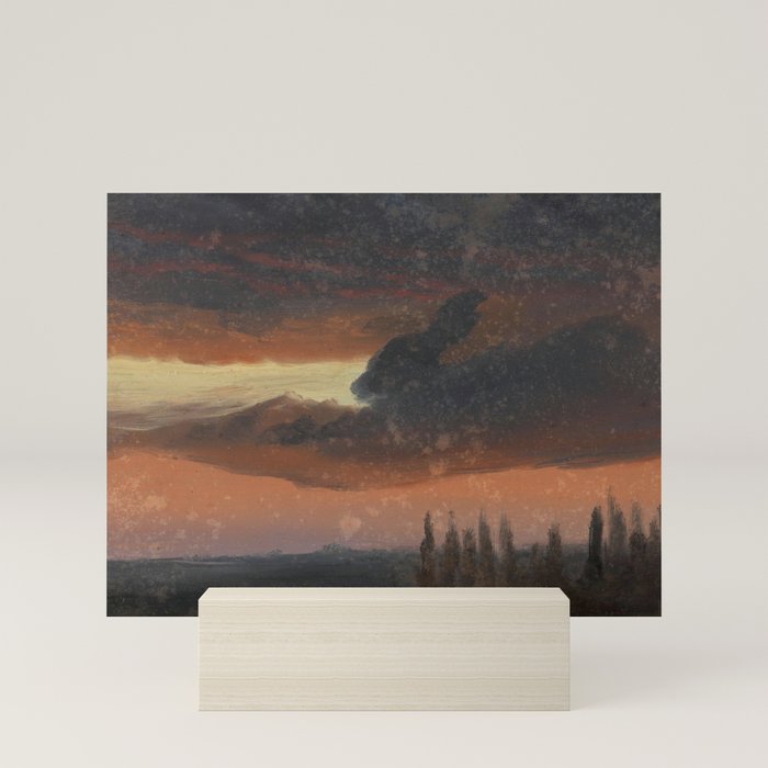 "Cloud Study over Poplars" by Knud Baade, circa 1830s-1840s Mini Art Print