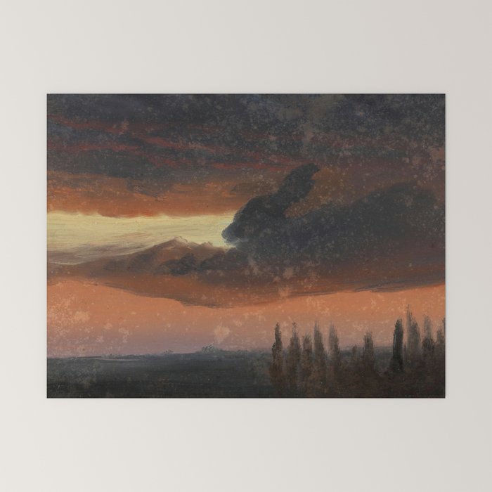 "Cloud Study over Poplars" by Knud Baade, circa 1830s-1840s Mini Art Print