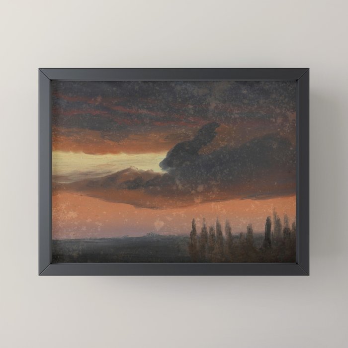 "Cloud Study over Poplars" by Knud Baade, circa 1830s-1840s Mini Art Print
